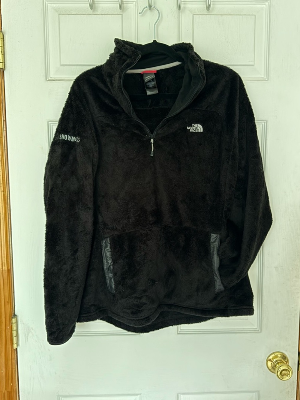 The North Face Black Plush Fleece Fleeski Quarter Zip Pullover